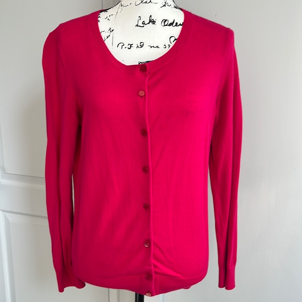 Talbots Fuscia Cardigan